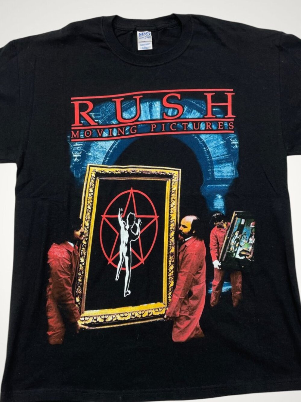 Rush Moving Pictures 1981 Tour M&O Knit Y2K Vintage DEADSTOCK T-Shirt Men's L